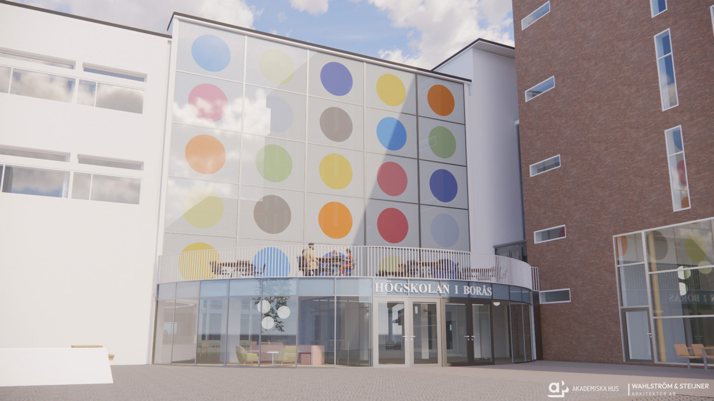 Visionsbild av den nya entrén mot Akademiplatsen