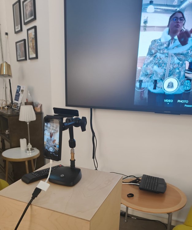 AR visad på en mobiltelefon