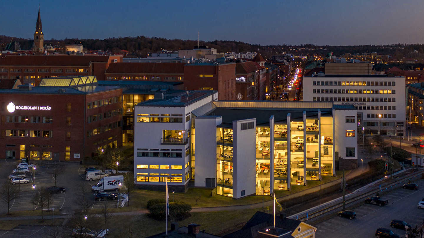 Drönarbild Campus Högskolan i Borås