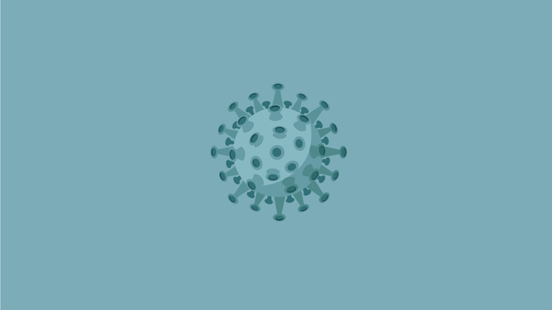 Illustration of a virus symbol