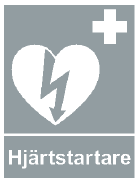 Symbol för hjärtstartare