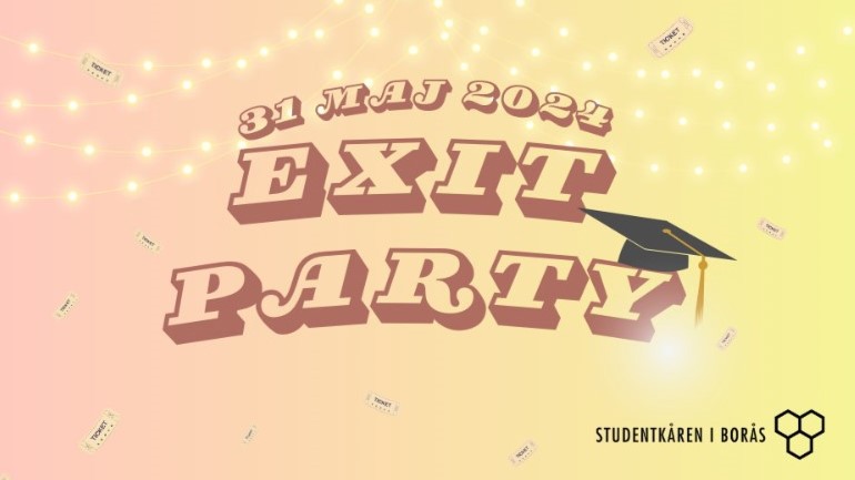 bild med texten "31 maj 2024 exit party"