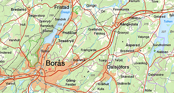 Sverige Karta Borås | Karta Mellersta