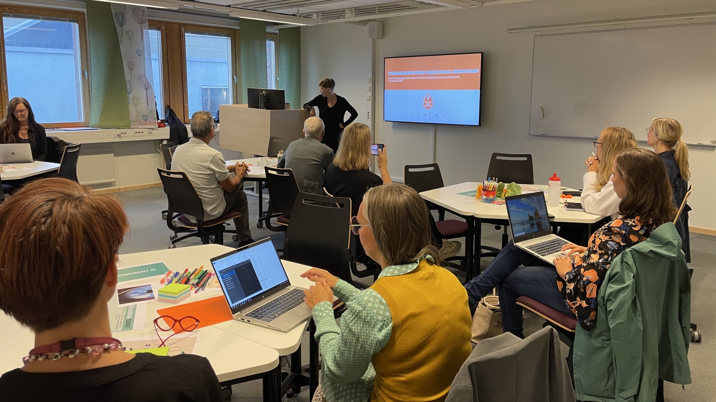 Forskarträff i föreläsningsmiljö