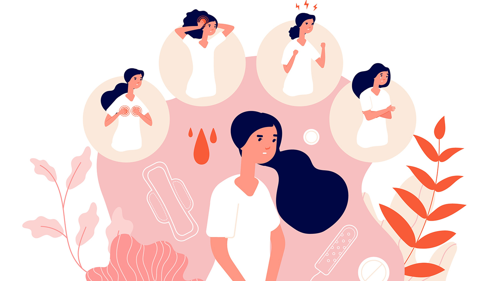 Illustration about menstruation