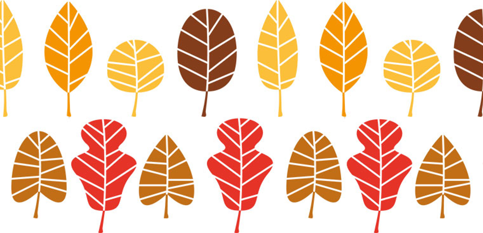 Löv i olika former och färger